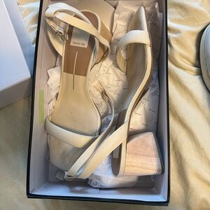 Dolce Vita Ivory Block Heel Sandals